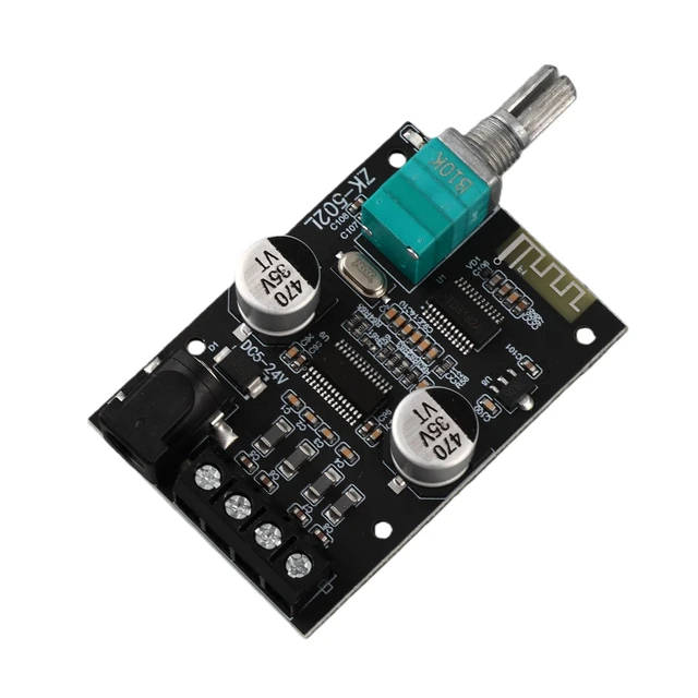 Alt view image 3 of 7 - ZK502L Bluetooth Power Amplifier Board 5.0 Stereo Audio Receiver Channels Digital Audio Amplifier Module for DIY Speakers 5-24V