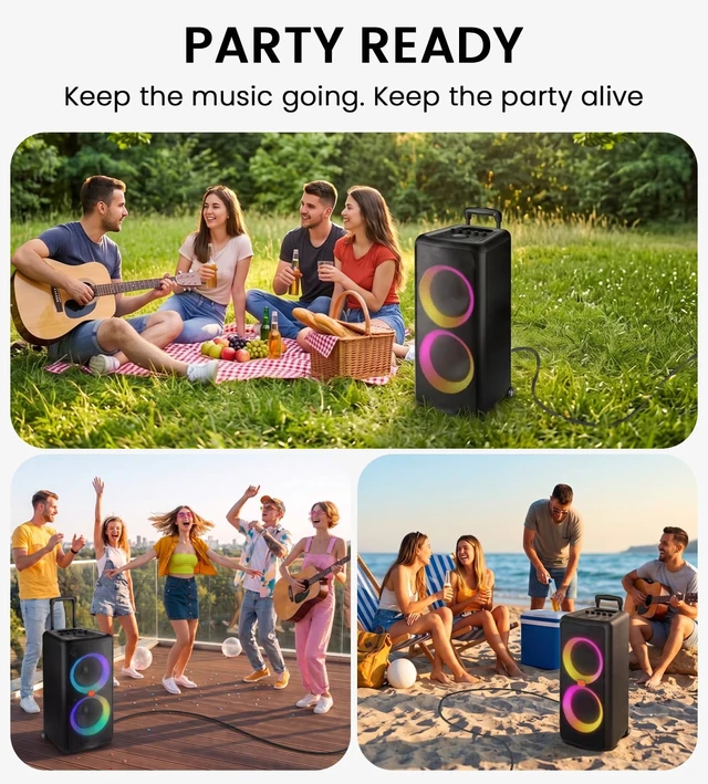 Alt view image 6 of 6 - 6FT for JBL Partybox Charger,for ONN Party Speaker,JBL Soundbar,ION Speaker 2 Pack AC Power Cord for JBL PartyBox 110 320 310 710 1000 Encore Essential On-The-Go Speaker,Boombox 3/4,ONN Party Speaker