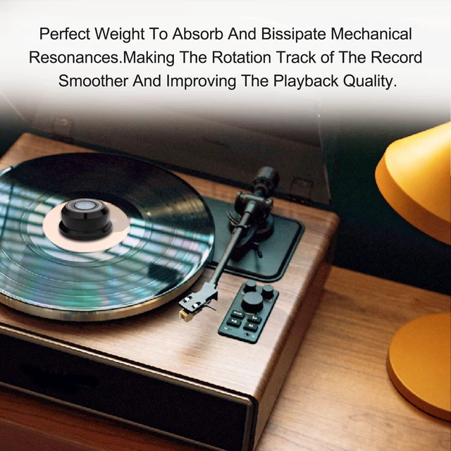 Alt view image 5 of 7 - Monosadio 3 in 1 Record Weight Stabilizer 50Hz Audiophile Turntable Weight 320G Aluminum Turntables for Vinyl Records with High-Precision Bubble Level for Vinyl LP Turntable Record Player Disc(Black)