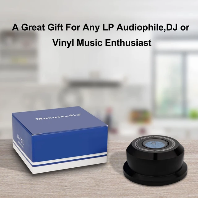 Alt view image 7 of 7 - Monosadio 3 in 1 Record Weight Stabilizer 50Hz Audiophile Turntable Weight 320G Aluminum Turntables for Vinyl Records with High-Precision Bubble Level for Vinyl LP Turntable Record Player Disc(Black)