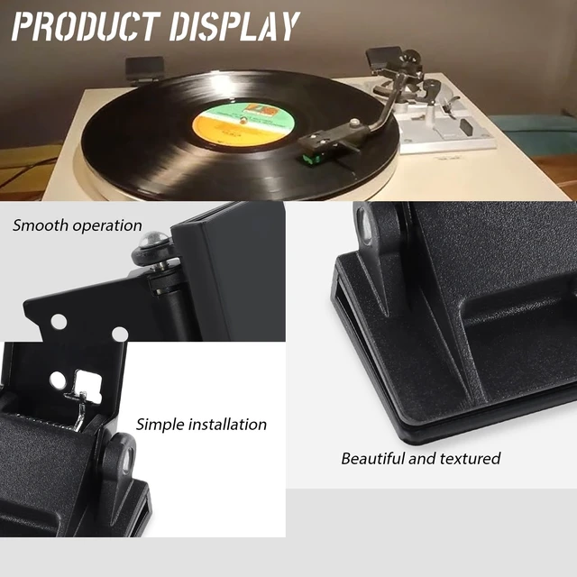Alt view image 5 of 7 - 2Pcs Turntable Dust Cover Hinges,Plug and Play Fit for Akai AP-206,AR-AR,Yamaha P-200,Fix Cracked Broken Hinge Prevent Dust Cover Drop Scratch Turntable Platter(2)