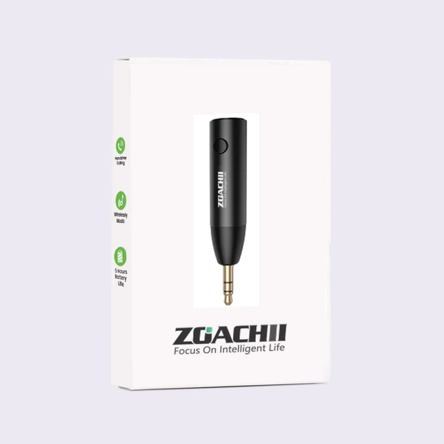 Alt view image 7 of 7 - Bluetooth 5.4 Aux Car Adapter, 3.5mm Wireless Receiver, 1 Pack 6 Hours Play Time, Hands-Free Calling, Sturdy Metal Case, CVC 8.0 Noise Reduction, Dual Links, HiFi Music for Home Speakers