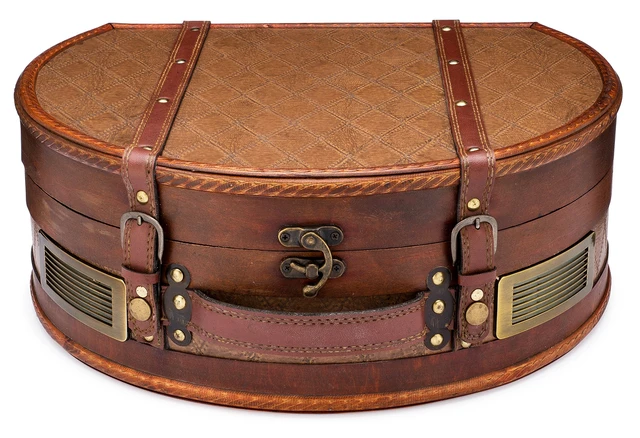 Alt view image 2 of 6 - Vintage Suitcase Turntable with Bluetooth & USB - Classic Wooden Retro Style