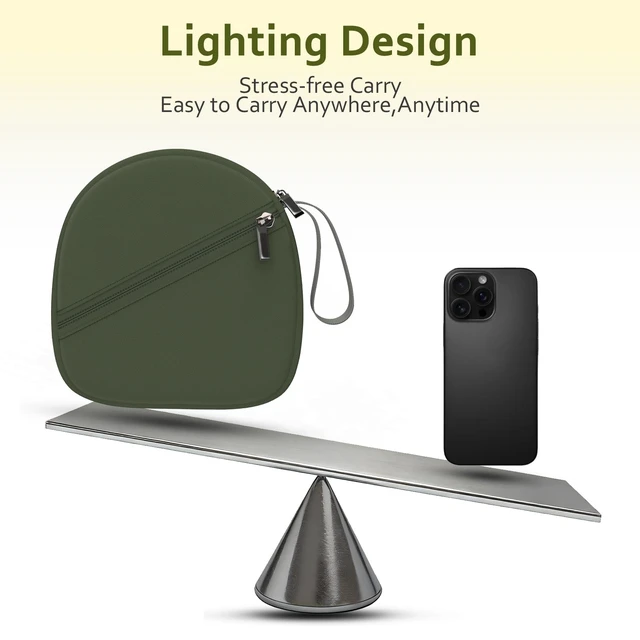 Alt view image 5 of 7 - Headphone Case Compatible with JBL/Beats/Sony/BERIBES/SoundCore/TOZO/KVIDIO/JLab/Bose, Ultra-Thin Headphone Bag Travel Carrying Universal, Green