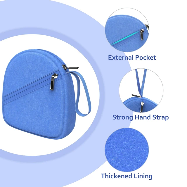 Alt view image 2 of 7 - Headphone Case Compatible with JBL/Beats/Sony/BERIBES/SoundCore/TOZO/KVIDIO/JLab/Bose, Ultra-Thin Headphone Bag Travel Carrying Universal, Blue