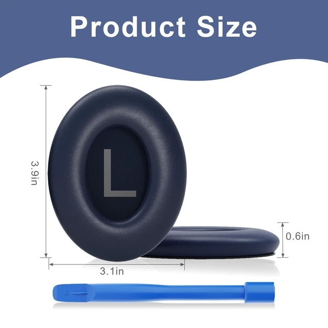 Alt view image 7 of 7 - Replacement Ear Pads for Bose QC45, QC SE, QC45 SE Headphone, Navy Compatible with Bose QuietComfort, QuietComfort 45 (45 SE), QuietComfort SE Headphones, Headphone Earpads Cushions