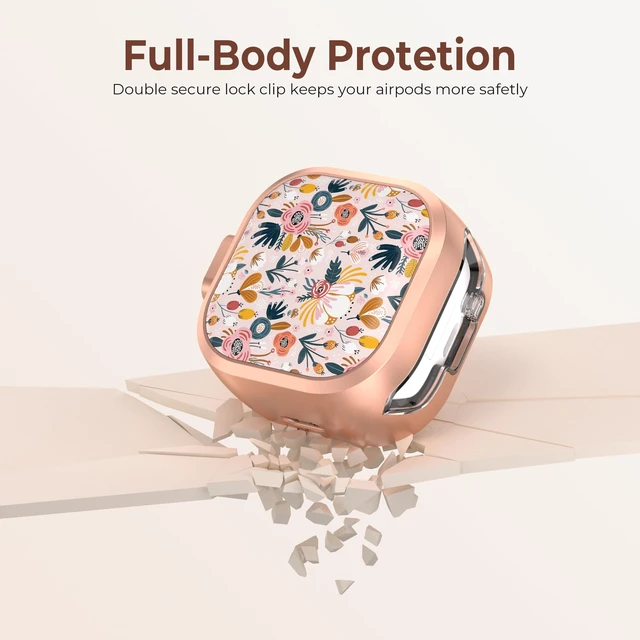 Alt view image 5 of 7 - for Samsung Galaxy Buds 4 Pro Case/Buds 4 Case 2026 with Safety Lock Dual Protection, Cute Hard Earbuds Cover, Easy to Install, Compatible with MagSafe, Dust Resistant, TPU & PC, Palm Leaf