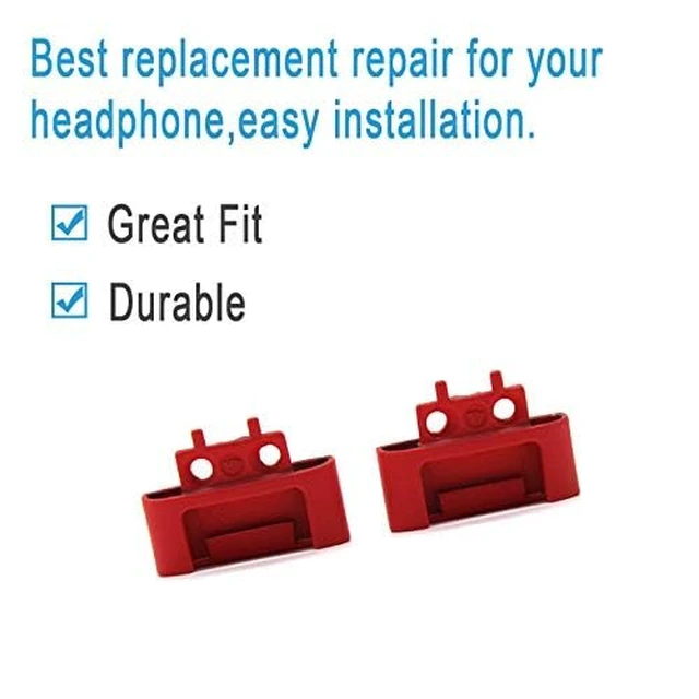 Alt view image 2 of 5 - Hinge Replacement for Solo3 Wireless Solo2 Wireless Headphone Hinge Clip Cover + Pin Repair Parts Kits,Durable Repair Kit,As Same As OEM,With Screwdriver and Screws,Red