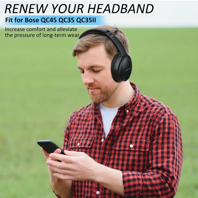 Alt view image 2 of 7 - Head Cushion Pad Compatible with Bose QC45 QC35 QuietComfort 35 II Headphones (White)