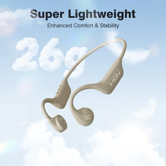 Alt view image 3 of 7 - 2026 New Bone Conduction Headphones Bluetooth Wireless, Bluetooth 6.0 Open Ear Headset, IP65 Waterproof & 10H Playtime, Lightweight Material, Sports Earbuds for Running, Cycling, Gym Workouts (White)