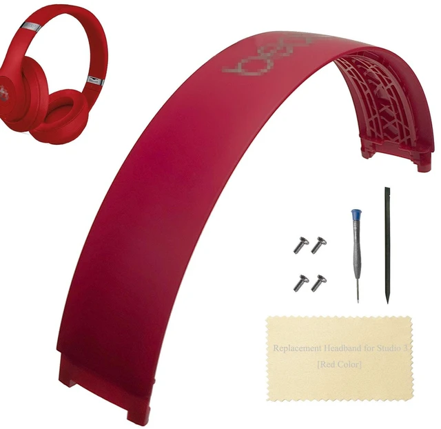 Main image of Studio 3 Head Band Replacement Accessories,Studio 3 Wireless Headphones Replacement Top Headband Parts with Repair Kit -Red Color