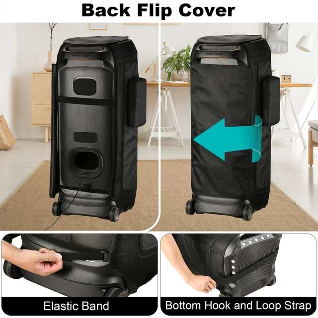 Alt view image 5 of 7 - Speaker Cover Compatible with JBL PartyBox Ultimate Portable Speaker, Dust Cover Storage Bag Sleeve with Accessory Pocket for JBL PartyBox Ultimate