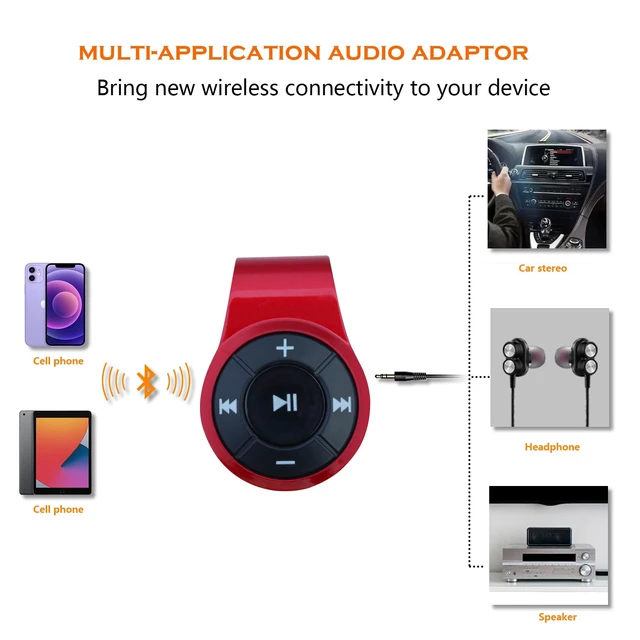 Alt view image 4 of 7 - Bluetooth Receiver for Headphone,Headset,Speaker or car Audio,with MIC for Hands-Free Call and Music