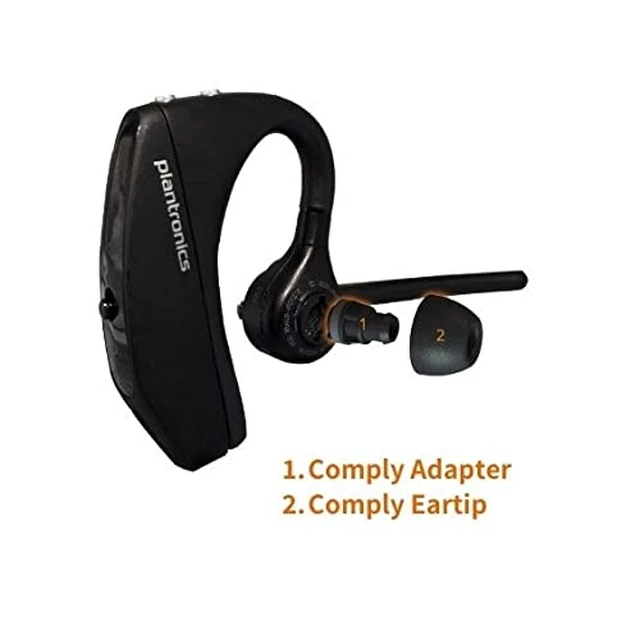 Alt view image 4 of 7 - Memory Foam Replacement Earbud Tips for Plantronics Voyager 5200, Legend Headsets Ultimate Comfort, Secure Fit, Superior Noise Isolation Black, Small (3 Pairs)