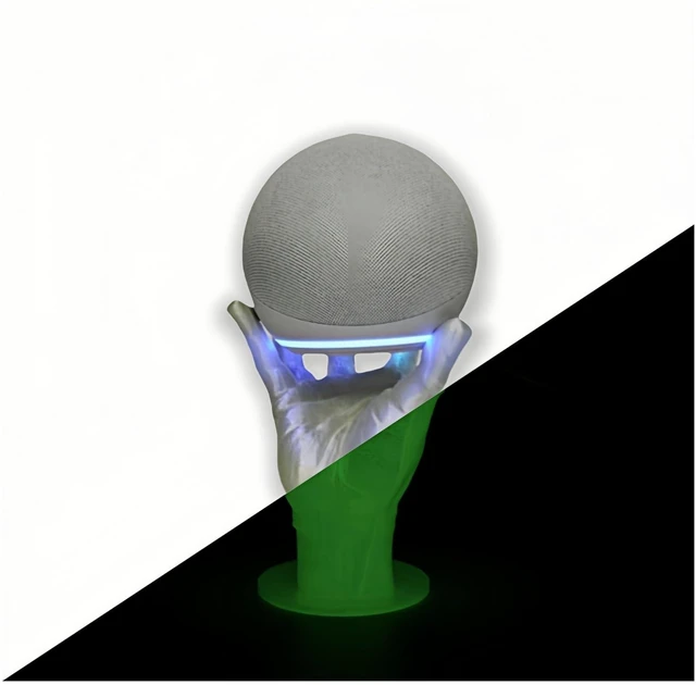 Main image of Hand Style Table Stand Holder Compatible with Alexa Smart Speaker Echo Dot (4th and 5th gen)(Night Glow)
