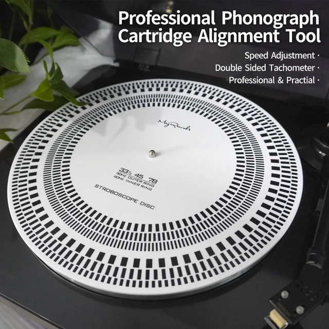 Alt view image 4 of 7 - Turntable Strobe Disc LP Stroboscope Mat Tests for Record Player Rotational Speed Detection LP Turntables Calibration Disc