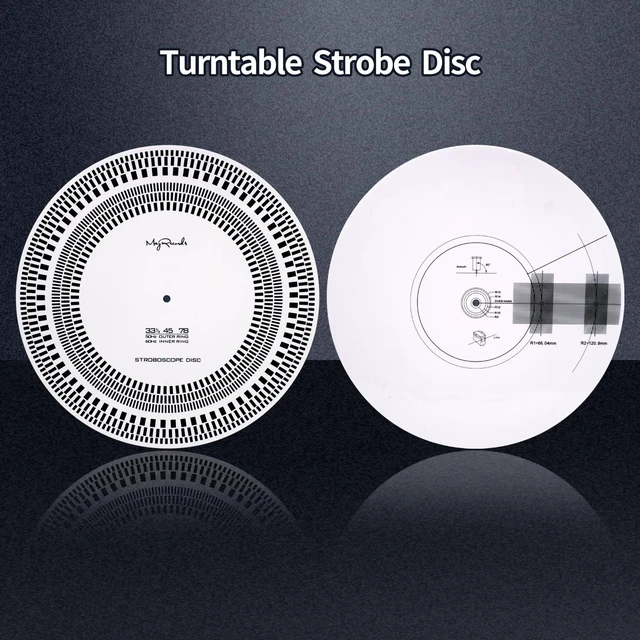 Alt view image 3 of 7 - Turntable Strobe Disc LP Stroboscope Mat Tests for Record Player Rotational Speed Detection LP Turntables Calibration Disc