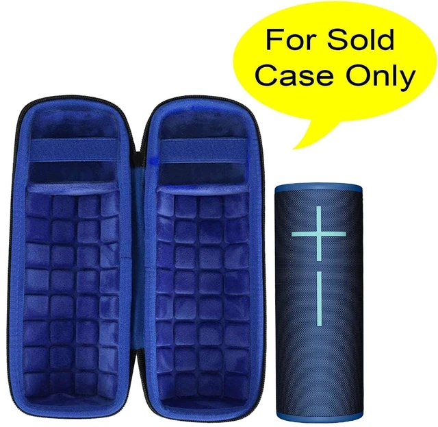 Alt view image 7 of 7 - Hard Case for Ultimate Ears UE Boom 4/3 Wireless Speaker,Black+Blue Portable Travel Case Replacement, Protective Storage Bag with Handle, Shockproof EVA Shell and Soft Lining