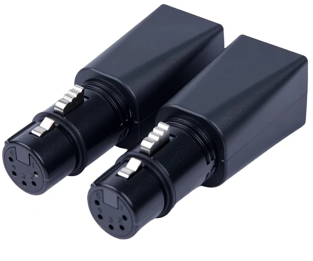 Main image of DMX to RJ45 Connector RJ45 Ethernet to 3 Pin 5Pin XLR DMX Female Male (5PIN_Female_2Pcs)