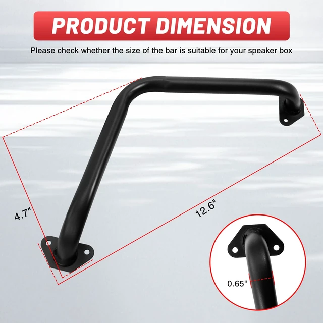 Alt view image 4 of 7 - 12" Speaker Bar Grill: Matte Black Metal Car Audio Speaker Grill Cover, Subwoofer Grill Cover Protector
