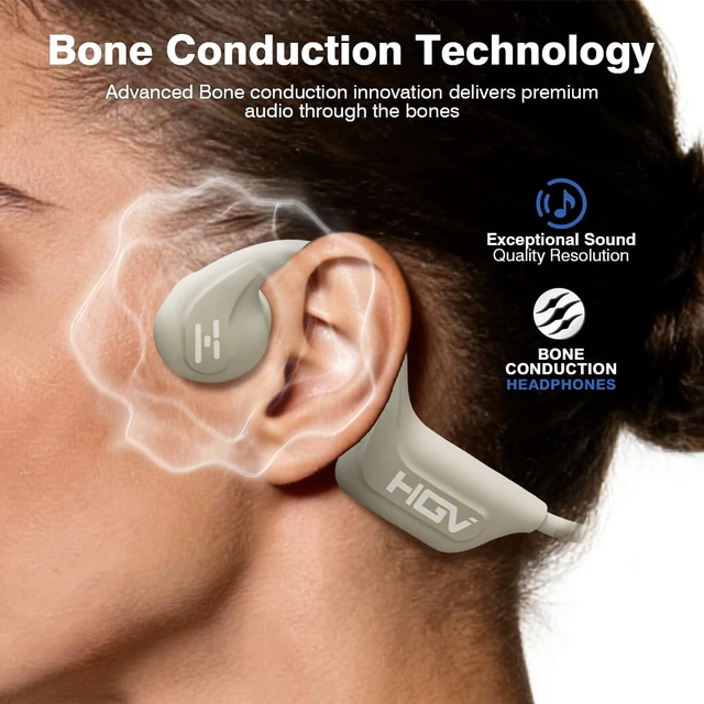 Alt view image 2 of 7 - 2026 New Bone Conduction Headphones Bluetooth Wireless, Bluetooth 6.0 Open Ear Headset, IP65 Waterproof & 10H Playtime, Lightweight Material, Sports Earbuds for Running, Cycling, Gym Workouts (White)