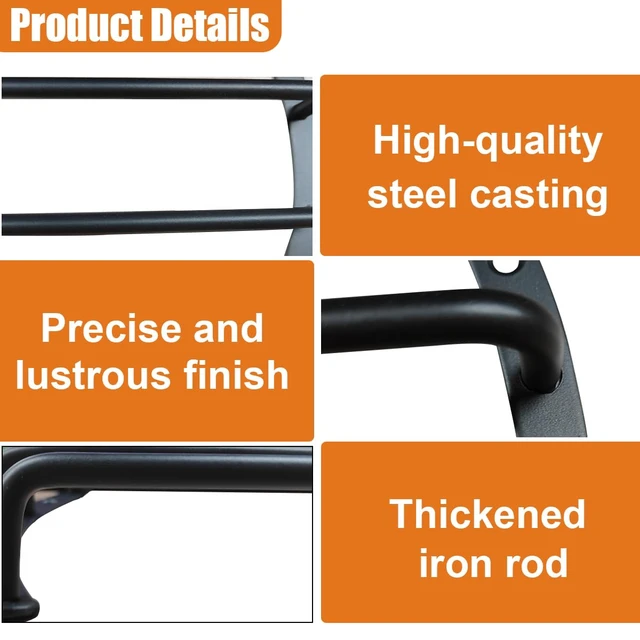 Alt view image 3 of 6 - 2PCS 8 Inch Car Speaker Grill Cover - Metal Bar Grille Car Audio Speaker Subwoofer Grill Cover Protector - Universal 4 Bar Loudspeaker Grille Covers Guard for Most Vehicles (8IN)