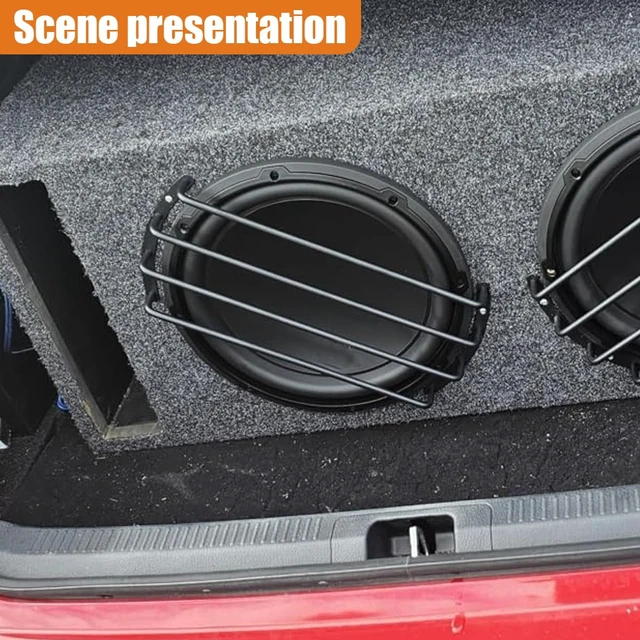 Alt view image 6 of 6 - 2PCS 8 Inch Car Speaker Grill Cover - Metal Bar Grille Car Audio Speaker Subwoofer Grill Cover Protector - Universal 4 Bar Loudspeaker Grille Covers Guard for Most Vehicles (8IN)