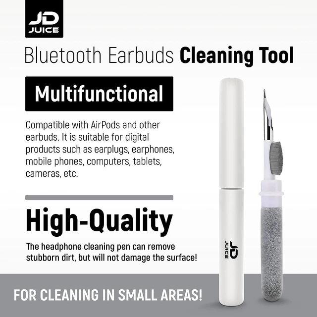 Alt view image 5 of 7 - 4 Pack - Earbuds Cleaning Kit Earbud Cleaning Kit - Phone Cleaning Kit in-Ear Headphones Cleaning Pen Tool, Portable 3-in-1 Laptop Cleaning Kit Electronic Cleaner with a Sponge, Metal Pen Tip