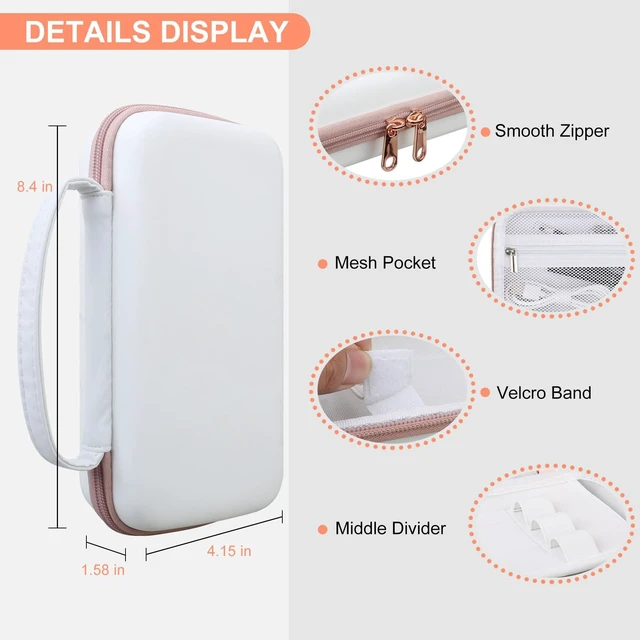 Alt view image 4 of 7 - Case for TI-84 Plus CE/TI-84 Evo/TI-84/TI-83 Plus Calculator TI-84 Plus CE/TI-84 Plus/TI-84 Evo/TI-83 Plus/TI-89 Titanium Color Graphing Calculator Hard Carrying Case, White