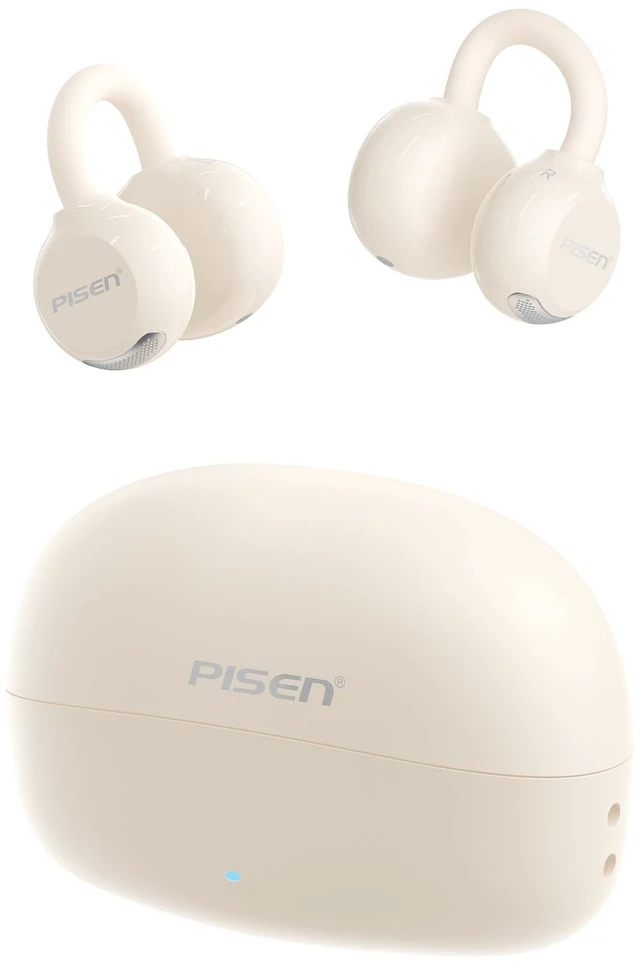 Main image of Clip-On Open Ear Earbuds, 4.6g ENC Bluetooth 6.0 Wireless Headphones 12mm Drivers for Powerful Bass, Directional Audio, 30H Playtime, FlexiClip Secure Fit, APP, for Running Workout Music & Calls