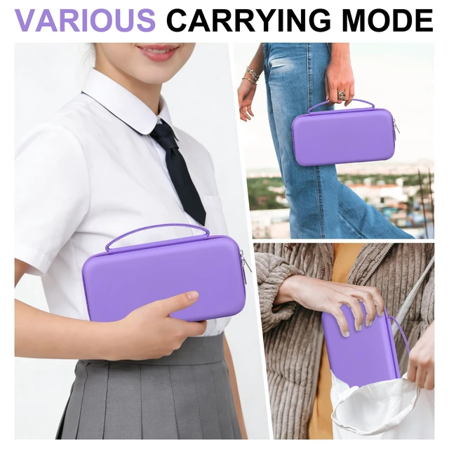 Alt view image 6 of 7 - Case for TI-84 Plus CE/TI-84 Evo/TI-84/TI-83 Plus Calculator TI-84 Plus CE/TI-84 Plus/TI-84 Evo/TI-83 Plus/TI-89 Titanium Color Graphing Calculator Hard Carrying Case, Purple