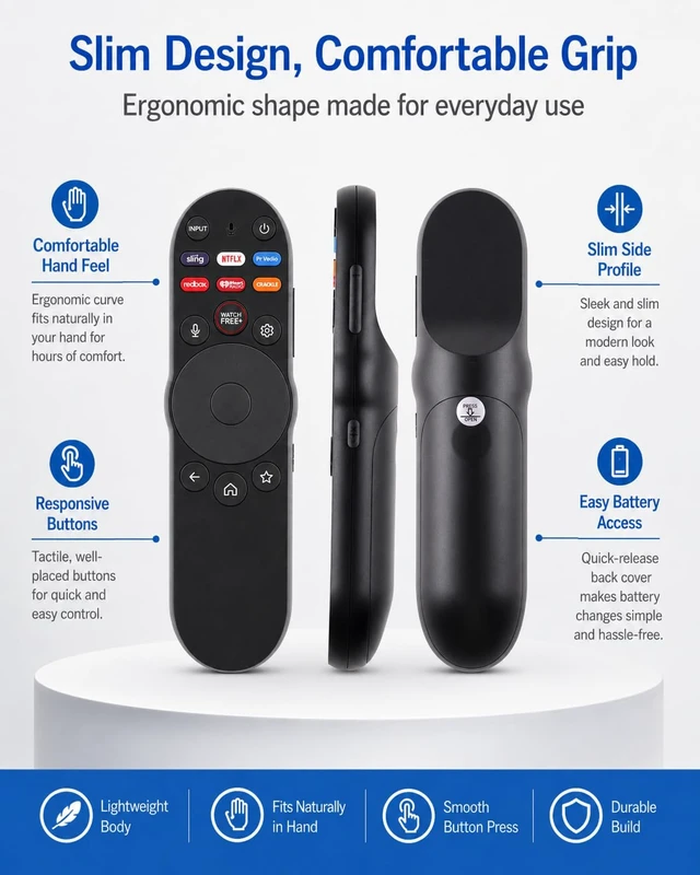 Alt view image 6 of 7 - Voice Remote Control Replacement for Vizio Smart TV, Compatible with XRT270, for FHD 4K Quantum and Quantum Pro D-Series M-Series P-Series V-Series Voice-Enabled Smart TVs