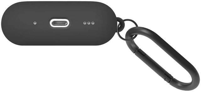 Alt view image 7 of 7 - Roam Case for AirPods Pro 2 Silky & Matte Liquid Silicone Case with Clip - Compatible with Airpods Pro and Airpods Pro 2nd Generation (Black)