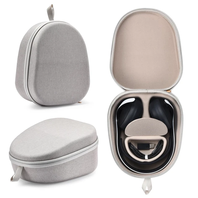 Alt view image 6 of 7 - Travel Case for PlayStation Pulse Elite Wireless Headset, Gray Portable Hard Carrying Cover Storage Bag for PS5 Pulse Elite Headphones Cable Accessories, for Outdoor & Travel Protection