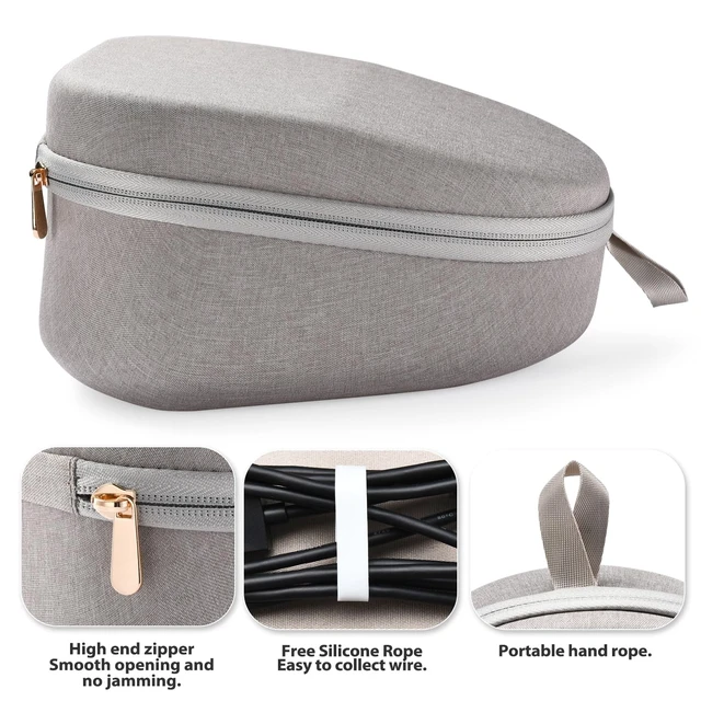 Alt view image 4 of 7 - Travel Case for PlayStation Pulse Elite Wireless Headset, Gray Portable Hard Carrying Cover Storage Bag for PS5 Pulse Elite Headphones Cable Accessories, for Outdoor & Travel Protection