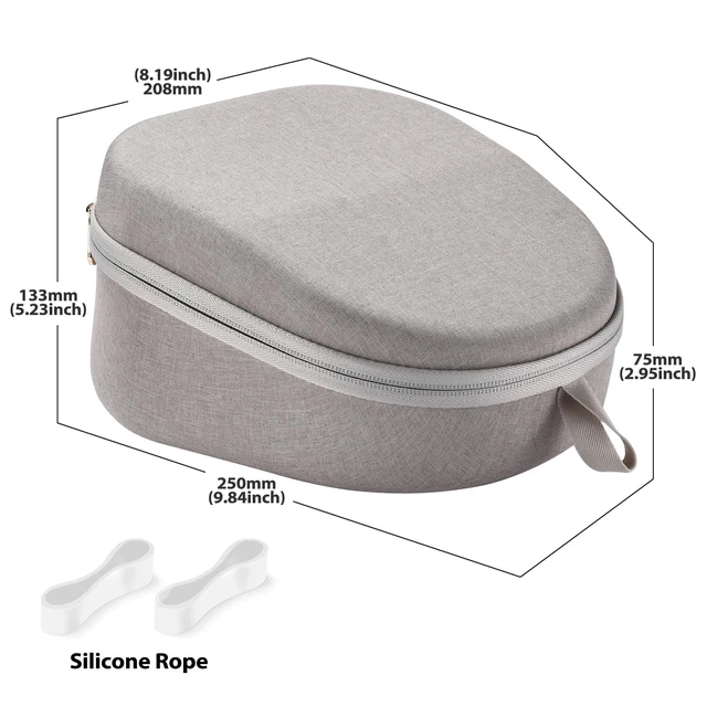 Alt view image 5 of 7 - Travel Case for PlayStation Pulse Elite Wireless Headset, Gray Portable Hard Carrying Cover Storage Bag for PS5 Pulse Elite Headphones Cable Accessories, for Outdoor & Travel Protection