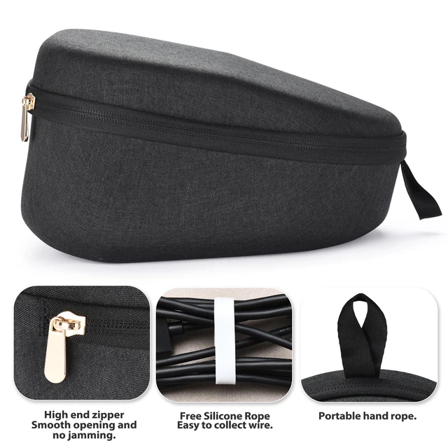 Alt view image 4 of 7 - Travel Case for PlayStation Pulse Elite Wireless Headset, Black Portable Hard Carrying Cover Storage Bag for PS5 Pulse Elite Headphones Cable Accessories, for Outdoor & Travel Protection