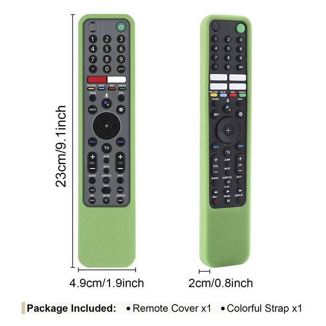 Alt view image 7 of 7 - 2 Pack Cover for Sony TV Remote RMF-TX600U RMF-TX500U RMF-TX500E RMF-TX600E Protective Silicone Case for Sony RMF-TX621U RMF-TX520U Remote Control Waterproof, Anti-slip (Glow Green + Glow Blue)