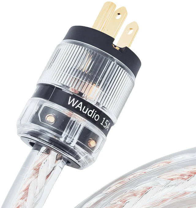 Alt view image 3 of 7 - 10 AWG Audiophile Power Cable, Hi-End OFC Power Cord for HiFi Systems (5ft)
