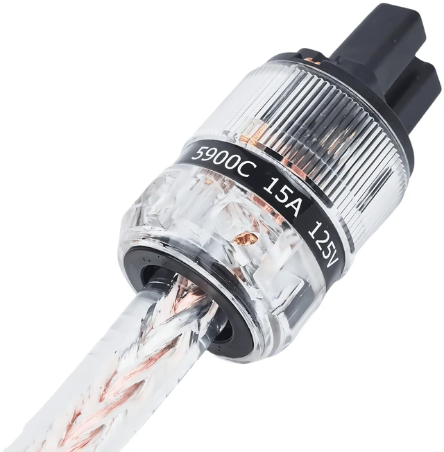 Alt view image 4 of 7 - 10 AWG Audiophile Power Cable, Hi-End OFC Power Cord for HiFi Systems (5ft)