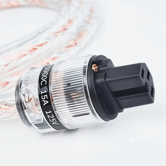 Alt view image 6 of 7 - 10 AWG Audiophile Power Cable, Hi-End OFC Power Cord for HiFi Systems (5ft)