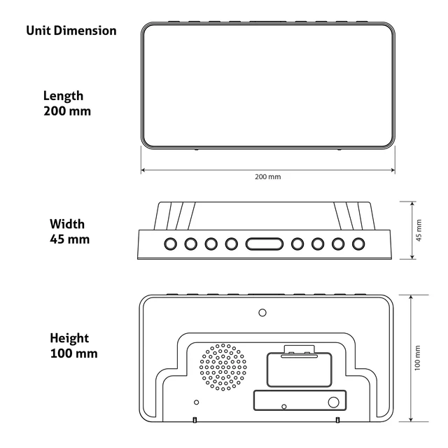 Alt view image 5 of 7 - HX-160CR Alarm Clock Radio, 2.5 RGB Color Display (Pink) FM Radio, Digital Clock, Dual Alarm, 2.5 RGB Color LED Display, Dimmer
