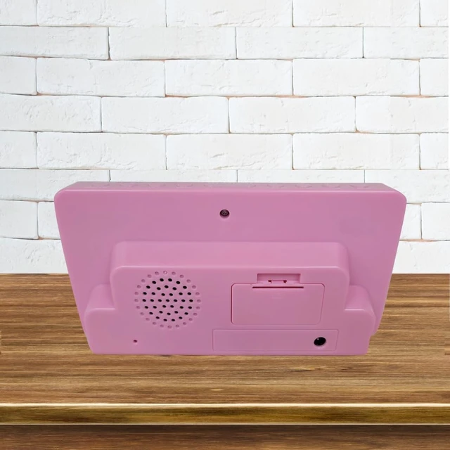 Alt view image 6 of 7 - HX-160CR Alarm Clock Radio, 2.5 RGB Color Display (Pink) FM Radio, Digital Clock, Dual Alarm, 2.5 RGB Color LED Display, Dimmer
