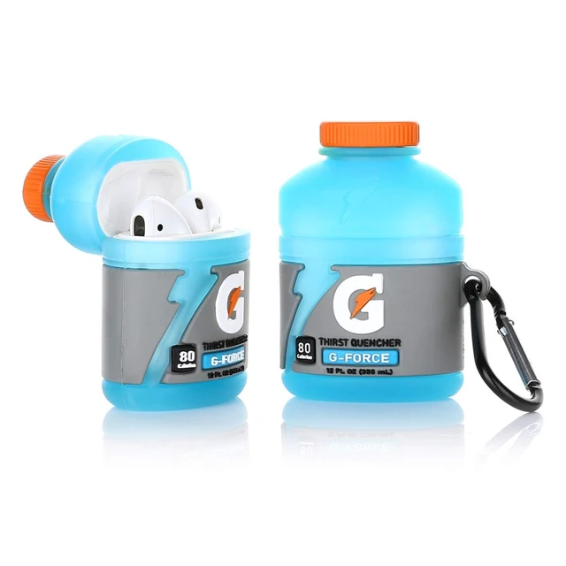 Alt view image 3 of 6 - (3Pack) Case for AirPods 2nd/1st Generation with Cleaning kit, Cute Skin Design Silicone Cartoon Charging Case Protective Covers with Keychain for AirPods 1/2 Earbuds (B+G+T)