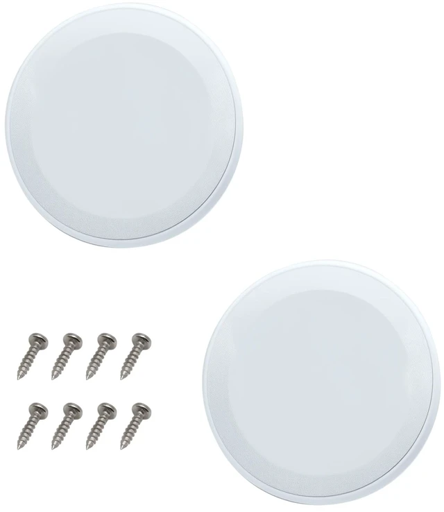 Main image of 2pcs Round Ceiling Speaker Grill Covers for 8 Inch Speaker with Screws(White)