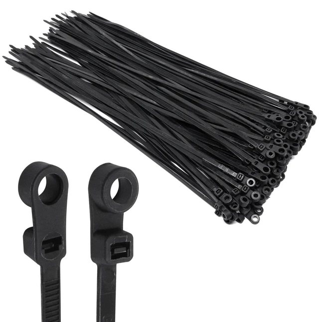 Main image of Zip Ties with Screw Hole, 100 Pcs Mountable head Cable Tie Multipurpose Heavy Duty Nylon Zip Tie for Indoor and Outdoor (15.7 inch, 50lbs)