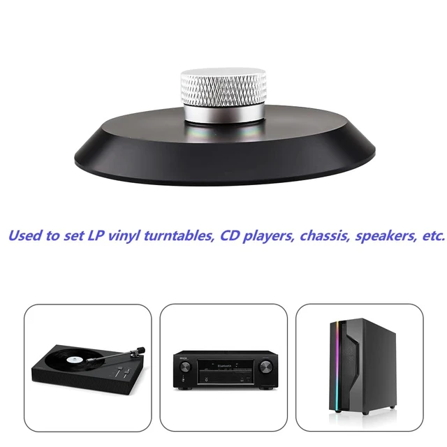 Alt view image 5 of 7 - Record Weight Stabilizer, Aluminum Record Clamp Vinyl Disc Weight Turntable Accessories(LP Black)