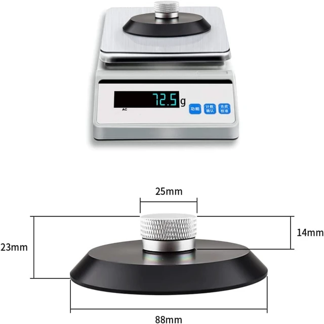 Alt view image 6 of 7 - Record Weight Stabilizer, Aluminum Record Clamp Vinyl Disc Weight Turntable Accessories(LP Black)
