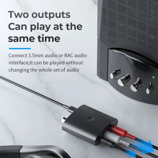 Alt view image 4 of 7 - Bluetooth Receiver for Home Stereo, AUX RCA to Bluetooth Adapter Bluetooth Audio Receiver for Old Speakers Music Streaming Sound System, Optical/Coaxial Out Put, Wired Speakers to Wireless