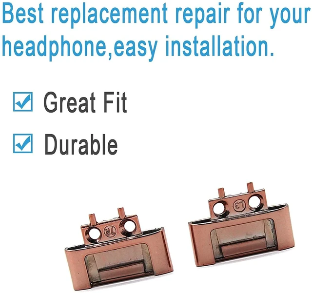 Alt view image 3 of 4 - Hinge Replacement for Solo3 Wireless Solo2 Wireless Headphone Hinge Clip Cover + Pin Repair Parts Kits,Durable Repair Kit,As Same As OEM,With Screwdriver and Screws,Rose Gold